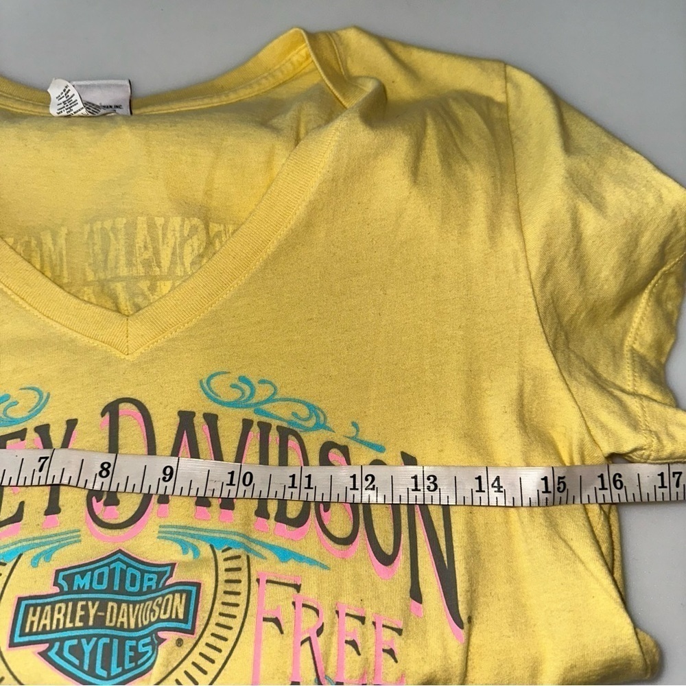 Harley Davidson Women’s Rattlesnake Mountain Yellow Graphic T Shirt Size S - Picture 6 of 7